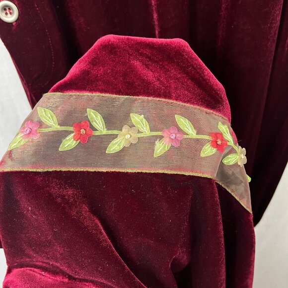 Y2K Velvet Stretch Sleeveless Midi Dress Womens M Romantic Dark Fairy Whimsygoth - Picture 3 of 8